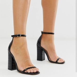 Black Square Heels